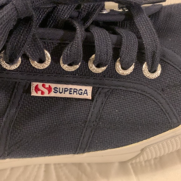 Superga Cori Classic Women’s Platform Navy Sneakers SZ 39/8 - Picture 5 of 9